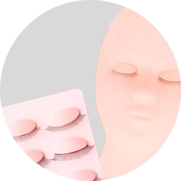 Phi Lash Extensions Practice Products - training heads and lash strips