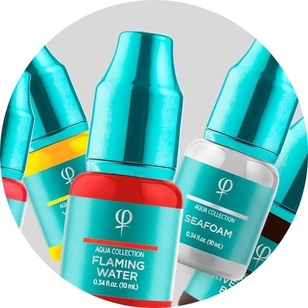Phi permanent makeup pigments for brows, lips, eyeliner and more