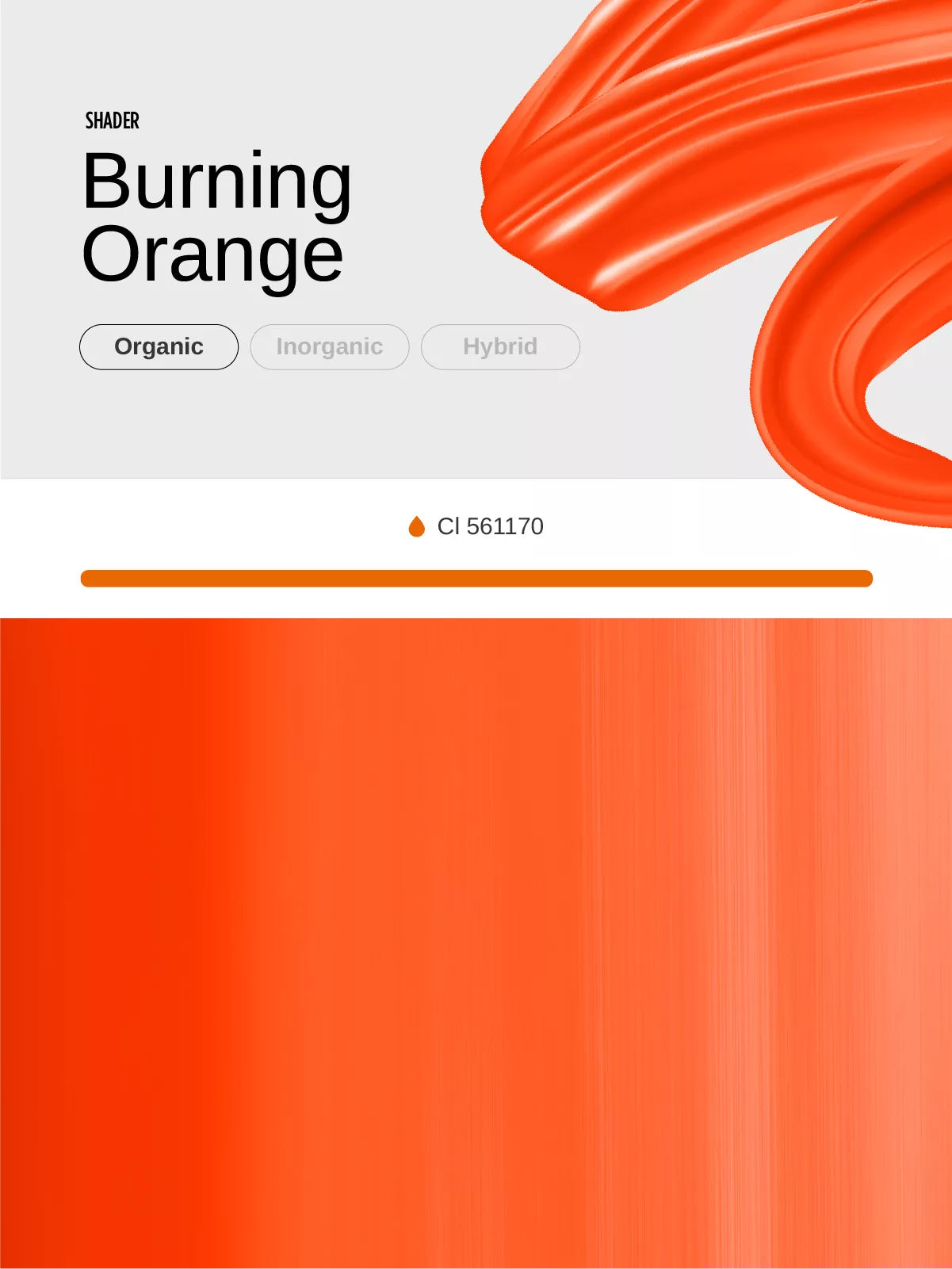 Phi Burning Orange PMU Mix Shader Pigment