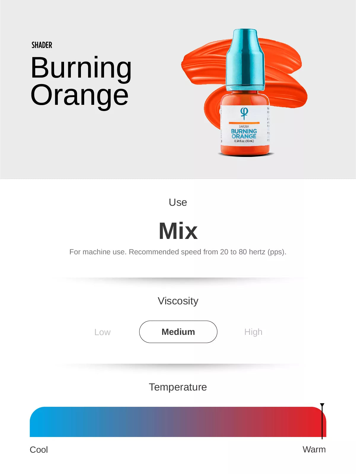 Phi Burning Orange PMU Mix Shader Pigment