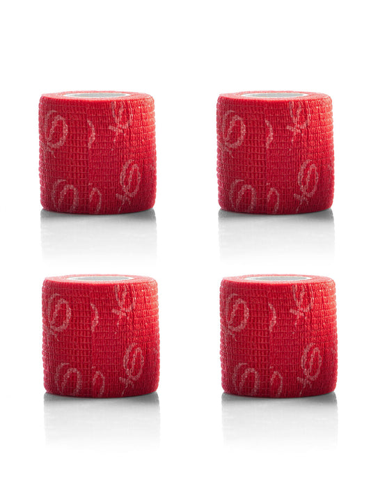 Phi Self-Adhesive Grip Tape Wrap Red (4pcs)